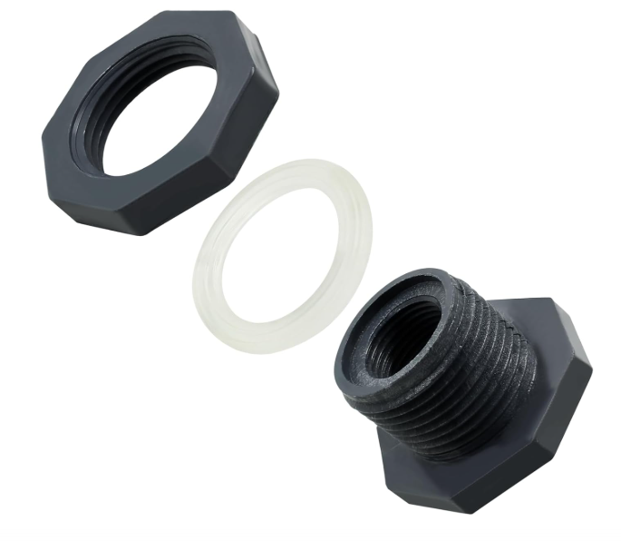 Adaptateurs pour tuyau d'arrosage et récupérateur d'eau de pluie, raccords de cloison PVC